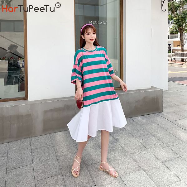 casual dresses oversize t shirt dress women striped 2021 summer autumn cotton korean style patchwork hem letters loose homewear, Black;gray
casual dresses oversize t shirt dress women striped 2021 summer autumn cotton korean style patchwork hem letters loose homewear, Black;gray