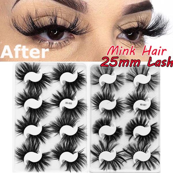 2/8 pairs 25mm thick long eyelashes 8d mink false eyelashes dramatic volume wispy fluffy lashes handmade cruelty-eye makeup
2/8 pairs 25mm thick long eyelashes 8d mink false eyelashes dramatic volume wispy fluffy lashes handmade cruelty-eye makeup