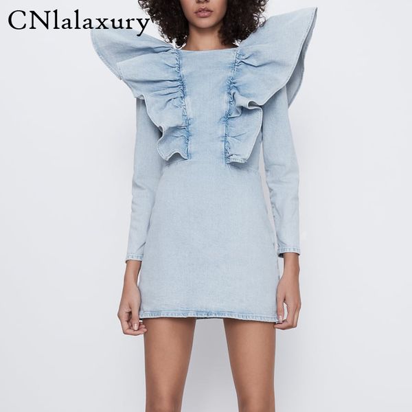 summer dress women england high street vintage ruffles bodycon vestidos de fiesta de noche vestido denim mini dress femme robe, Black;gray
summer dress women england high street vintage ruffles bodycon vestidos de fiesta de noche vestido denim mini dress femme robe, Black;gray