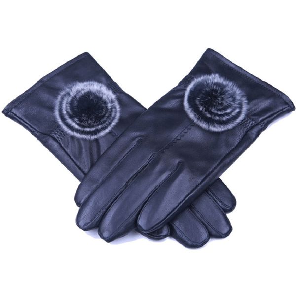 five fingers gloves leather female winter warm thickening plus velvet outdoor sheepskin hair ball labor insurance women, Blue;gray
five fingers gloves leather female winter warm thickening plus velvet outdoor sheepskin hair ball labor insurance women, Blue;gray