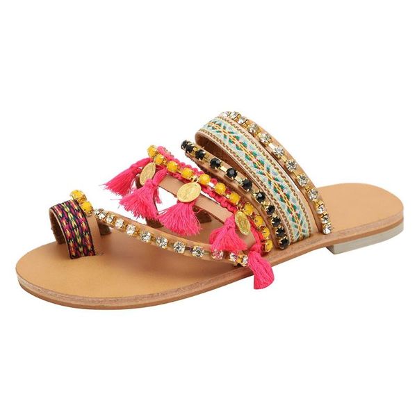 bohemian ethnic style flat shoes female sandals rhinestone sandals beach slipper fashion round toe slipper shoe outside apr 23, Black
bohemian ethnic style flat shoes female sandals rhinestone sandals beach slipper fashion round toe slipper shoe outside apr 23, Black