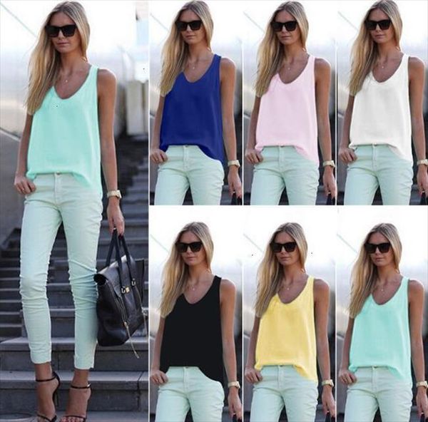 women new summer casual tank sleeveless chiffon loose vest blouse tee shirt selling, White
women new summer casual tank sleeveless chiffon loose vest blouse tee shirt selling, White