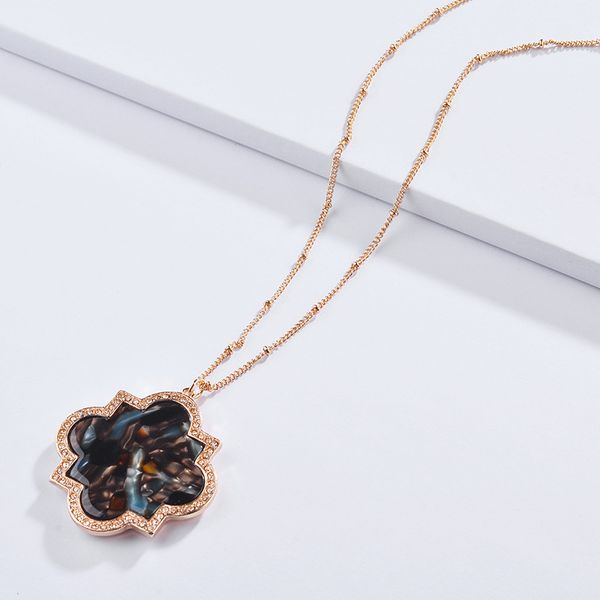 pendant necklaces 4 colors options crystals paved resin clover necklace trendy gold long chain statement for women, Silver
pendant necklaces 4 colors options crystals paved resin clover necklace trendy gold long chain statement for women, Silver