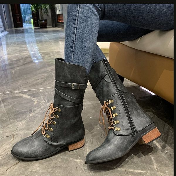 boots autumn women pu leather mid calf lace-up zipper med heel short tube female shoes ladies platform booties, Black
boots autumn women pu leather mid calf lace-up zipper med heel short tube female shoes ladies platform booties, Black