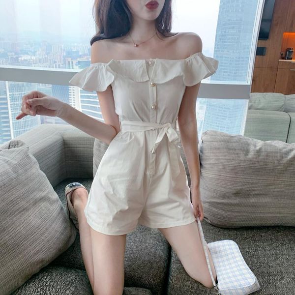 slash neck jumpsuit 2020 summer new fashion jumpsuit high waist slim strapless wide-leg shorts women, Black;white
slash neck jumpsuit 2020 summer new fashion jumpsuit high waist slim strapless wide-leg shorts women, Black;white