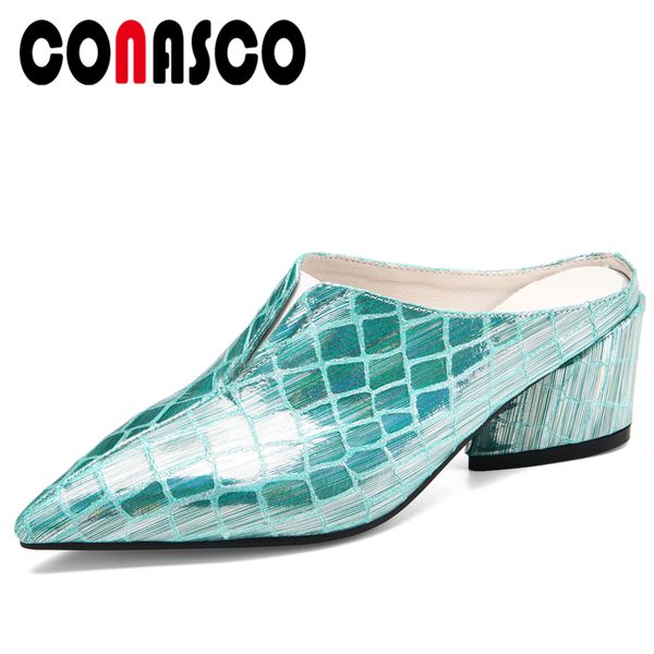 conasco elegant fashion women sandals high heels slippers concise casual shoes woman genuine leather summer new arrival mules, Black
conasco elegant fashion women sandals high heels slippers concise casual shoes woman genuine leather summer new arrival mules, Black