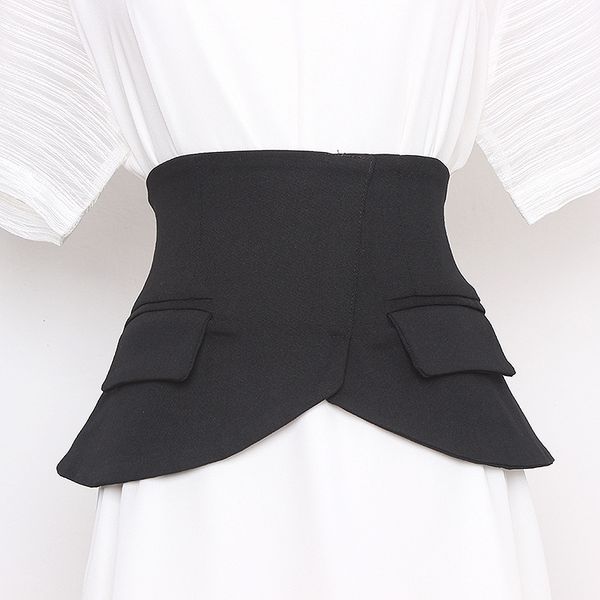2020 luxury elastic denim fabric women waist belt high elastic wide waistband lotus brim split slim coset shirt caestus belts, Black;brown
2020 luxury elastic denim fabric women waist belt high elastic wide waistband lotus brim split slim coset shirt caestus belts, Black;brown