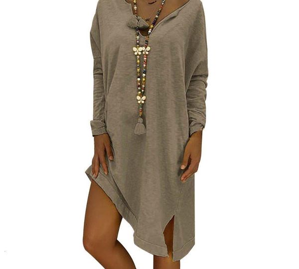 plus size dress womens clothes sales women casual dress loose long sleeve cotton solid dress ladies neck long polyester, Black;gray
plus size dress womens clothes sales women casual dress loose long sleeve cotton solid dress ladies neck long polyester, Black;gray