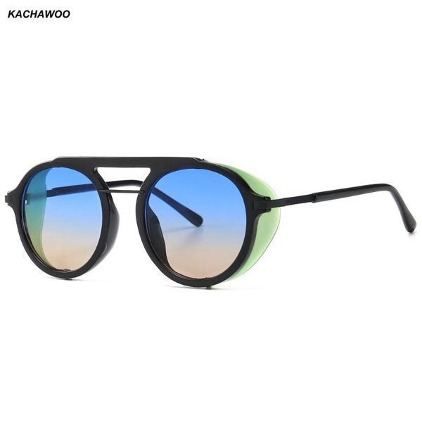 kachawoo women round sunglasses side shields gradient color retro sun glasses for men black blue trending accessories, White;black
kachawoo women round sunglasses side shields gradient color retro sun glasses for men black blue trending accessories, White;black