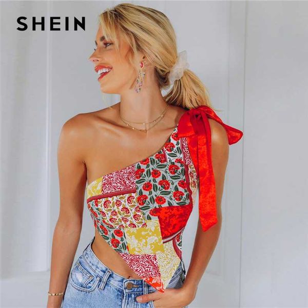 shein multicolor knot one shoulder asymmetrical hem floral patchwork women summer boho cute vest ladies crop, White
shein multicolor knot one shoulder asymmetrical hem floral patchwork women summer boho cute vest ladies crop, White