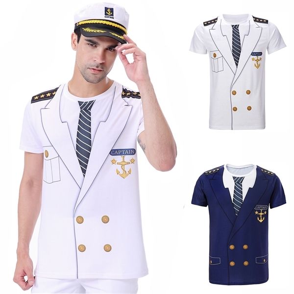 navy marine captain cruise costume for men yachting 3d funny t shirt halloween cosplay carnival tee fishing trip q1121, White;black
navy marine captain cruise costume for men yachting 3d funny t shirt halloween cosplay carnival tee fishing trip q1121, White;black
