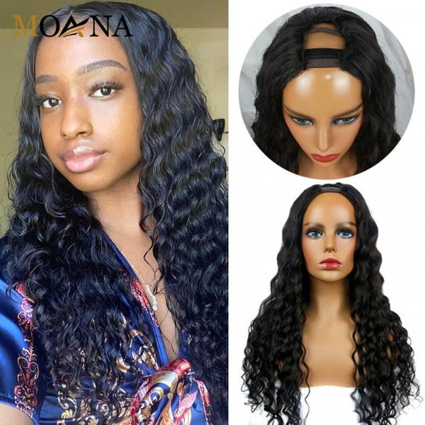 lace wigs brazilian loose curly u part wig human hair 150% density deep curl natural color wave upart for black women, Black;brown
lace wigs brazilian loose curly u part wig human hair 150% density deep curl natural color wave upart for black women, Black;brown