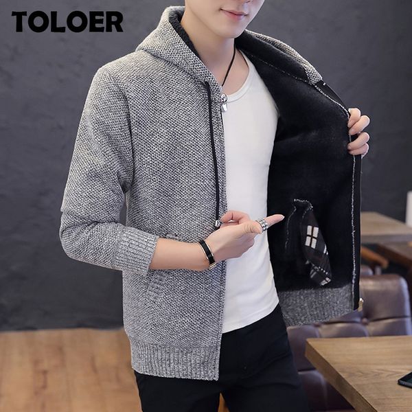 new men's cardigan sweater jacket 2020 autumn winter slim fit hooded zipper knitwear men solid thick warm knitted sweater coats, White;black
new men's cardigan sweater jacket 2020 autumn winter slim fit hooded zipper knitwear men solid thick warm knitted sweater coats, White;black