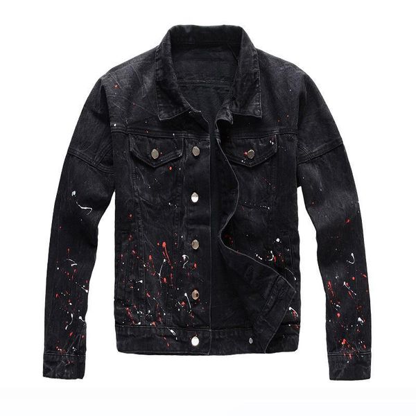 19fw mens stylist denim jackets hip hop men women retro jacket blue black fashion mens outerwear, Black;brown
19fw mens stylist denim jackets hip hop men women retro jacket blue black fashion mens outerwear, Black;brown
