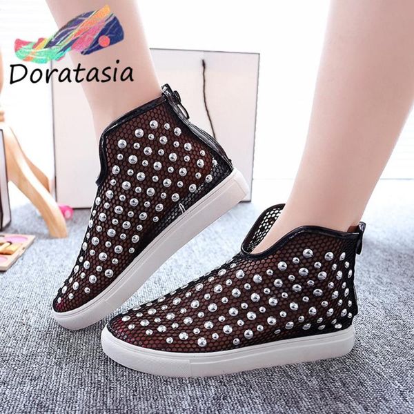 doratasia new women breathable mesh shoes summer comfy low heel flats women fashion metal decorating flats, Black
doratasia new women breathable mesh shoes summer comfy low heel flats women fashion metal decorating flats, Black