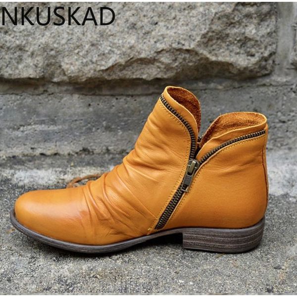 lyxlyh women pu leather ankle boots women autumn winter zipper vintage punk boots flat ladies shoes short snow mujer, Black
lyxlyh women pu leather ankle boots women autumn winter zipper vintage punk boots flat ladies shoes short snow mujer, Black