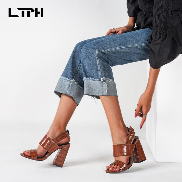 ltph 2020 summer new arrival fashion women sandals open toe square heel buckle high heel solid color wild pu check shoes, Black
ltph 2020 summer new arrival fashion women sandals open toe square heel buckle high heel solid color wild pu check shoes, Black