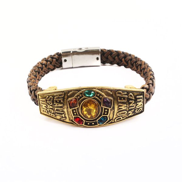 fashion vintage charm handmade marvel avenger 3 infinity war thanos bracelets infinity gauntlet stone bangles for men and women, Golden;silver
fashion vintage charm handmade marvel avenger 3 infinity war thanos bracelets infinity gauntlet stone bangles for men and women, Golden;silver