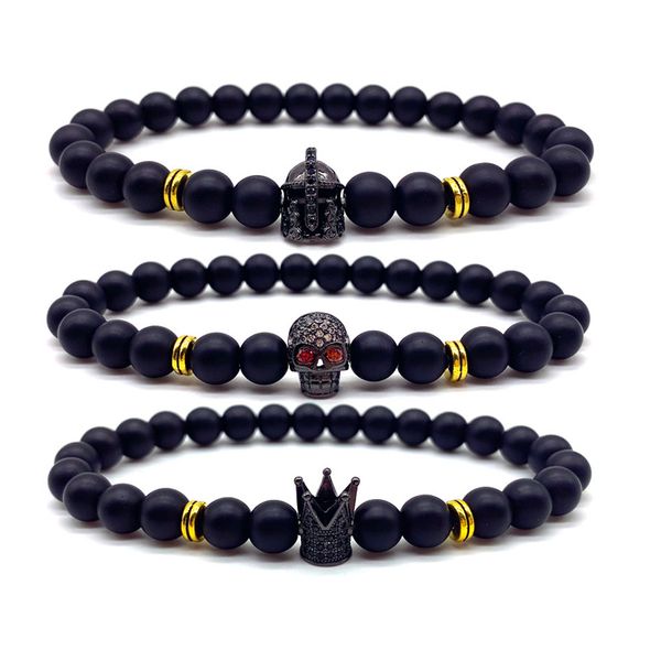 charm bracelets men bracelet 2021 fashion jewelry black crown & helmet 8mm matte onyx beads male hombre bileklik gift, Golden;silver
charm bracelets men bracelet 2021 fashion jewelry black crown & helmet 8mm matte onyx beads male hombre bileklik gift, Golden;silver