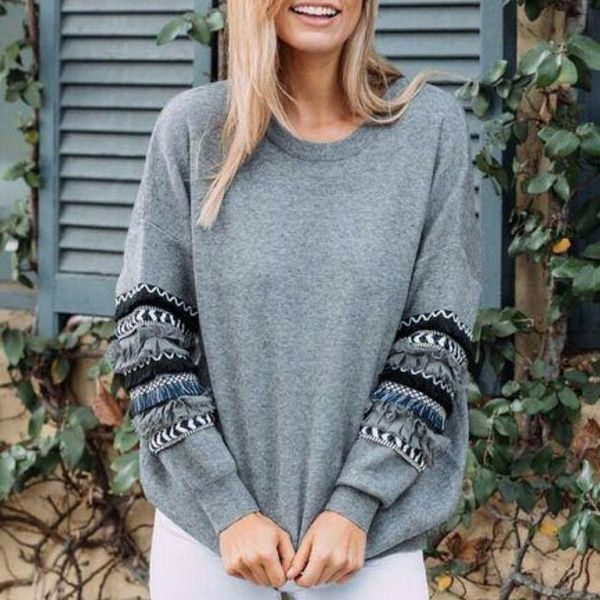 women's shirt sweatshirt long sleeves harajuku pullover streetwear polyester o neck striped patchwork white shirt l30803, Black
women's shirt sweatshirt long sleeves harajuku pullover streetwear polyester o neck striped patchwork white shirt l30803, Black