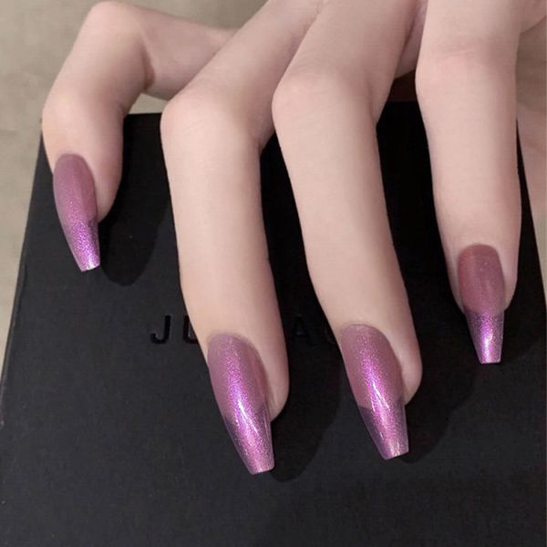 24pcs/set temperament aurora purple color finished fake nails with glue long style ballet detachable finished fingernails, Red;gold
24pcs/set temperament aurora purple color finished fake nails with glue long style ballet detachable finished fingernails, Red;gold