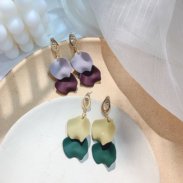double layers flower petal earrings for women 2020 new fashion jewelry long pendientes, Silver
double layers flower petal earrings for women 2020 new fashion jewelry long pendientes, Silver