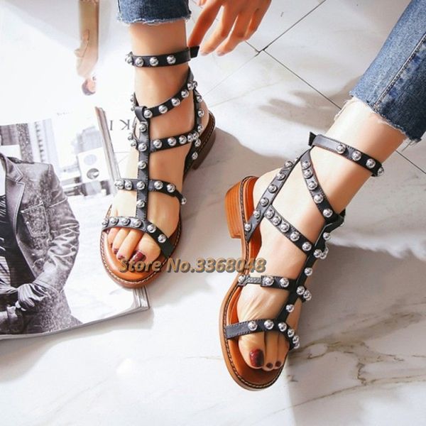 black grey t-strap studded sandals vintage gladiator sandals low heel open toe cut out buckle strap summer casual shoes
black grey t-strap studded sandals vintage gladiator sandals low heel open toe cut out buckle strap summer casual shoes
