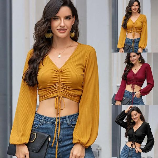 women summer v neck long sleeve drawstring solid color crop t-shirt 2020 slim short sleeve casual 3 colors, White
women summer v neck long sleeve drawstring solid color crop t-shirt 2020 slim short sleeve casual 3 colors, White