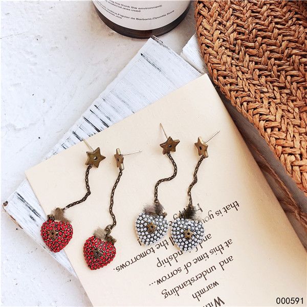 europe and the united states fashion restores ancient ways pentacle star long fringe color love ear stud there ear drop1, Silver
europe and the united states fashion restores ancient ways pentacle star long fringe color love ear stud there ear drop1, Silver