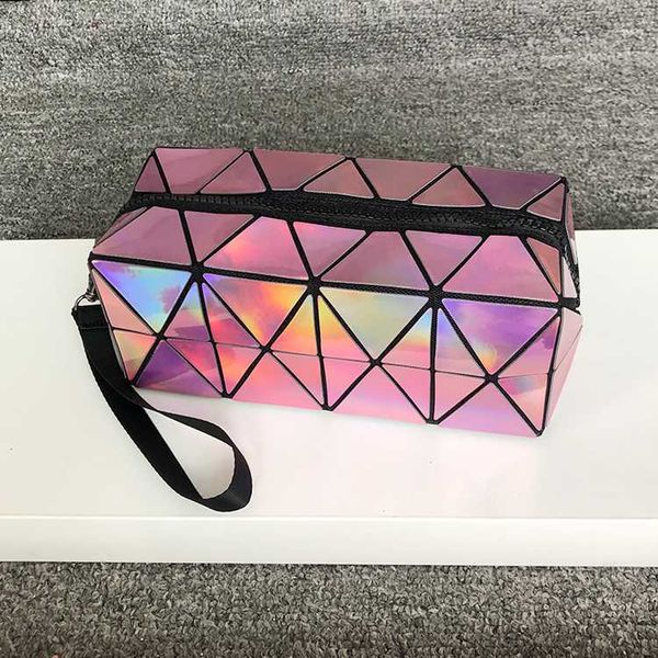 popular fashion pu laser cosmetic bag geometric folding women's cosmetic storage bag wash
popular fashion pu laser cosmetic bag geometric folding women's cosmetic storage bag wash