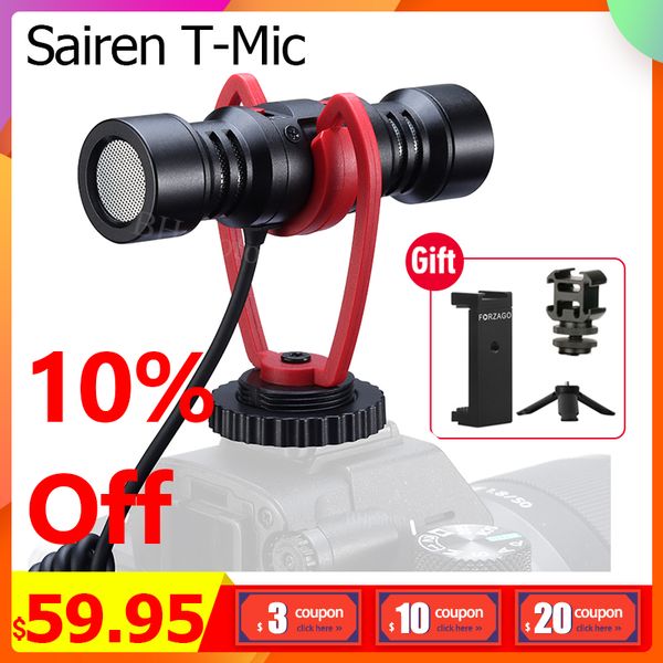 microphone sairen t mic dual-head super cardioid stereo phone recording wireless dslr shutgun mic for film cameras
microphone sairen t mic dual-head super cardioid stereo phone recording wireless dslr shutgun mic for film cameras