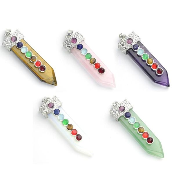 four corner post crystal pendant necklace balance chakra healing pendant men and women 7 chakra healing meditation crystal stone, Bronze;silver
four corner post crystal pendant necklace balance chakra healing pendant men and women 7 chakra healing meditation crystal stone, Bronze;silver