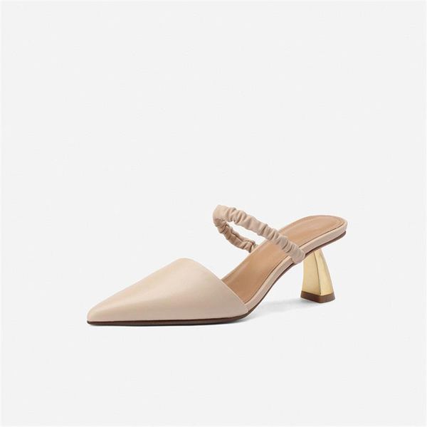 slippers 2021 summer women's shoes all leather elegant retro style pointed muller casual outdoor party, Black
slippers 2021 summer women's shoes all leather elegant retro style pointed muller casual outdoor party, Black
