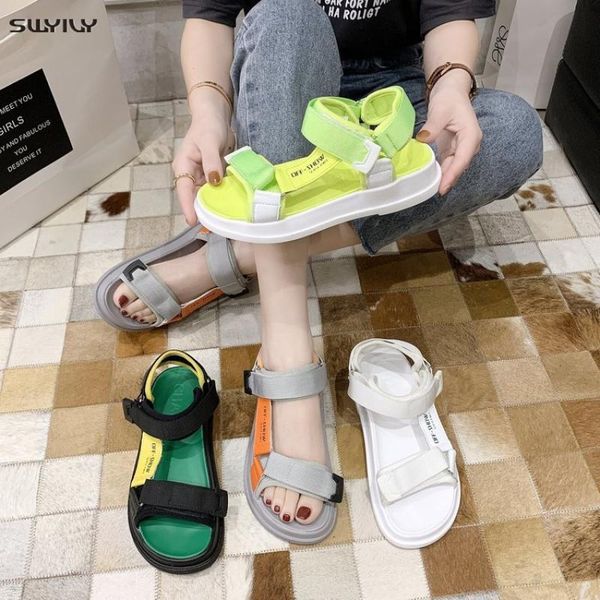 swyivy chaussure femme platform sandals woman 2020 summer women's shoes flat shoes women sandals hook loop sandale new, Black
swyivy chaussure femme platform sandals woman 2020 summer women's shoes flat shoes women sandals hook loop sandale new, Black