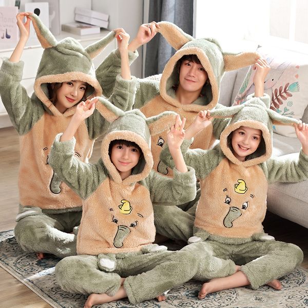 flannel children's pyjamas children's hooded pyjamas thickened family three style and coral wool home wear suit, Black;brown
flannel children's pyjamas children's hooded pyjamas thickened family three style and coral wool home wear suit, Black;brown