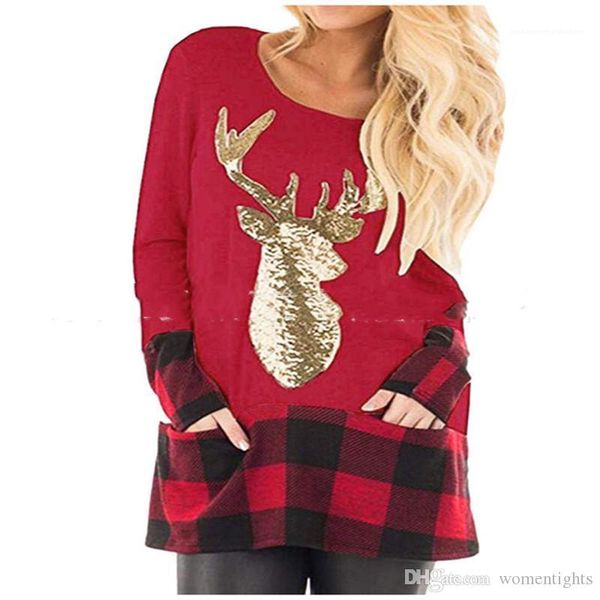 sequins reindeer plaid panelled print womens tees plus size platform females clothing merry christmas womens designer tshirts fashion, White
sequins reindeer plaid panelled print womens tees plus size platform females clothing merry christmas womens designer tshirts fashion, White