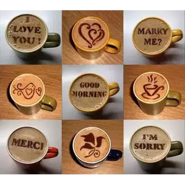 16pcs кофе торт пластиковые трафарет украшения cupcake шаблон mold реалистичного капучино латте трафарет кофе плесень инструменты для пригот
16pcs кофе торт пластиковые трафарет украшения cupcake шаблон mold реалистичного капучино латте трафарет кофе плесень инструменты для пригот