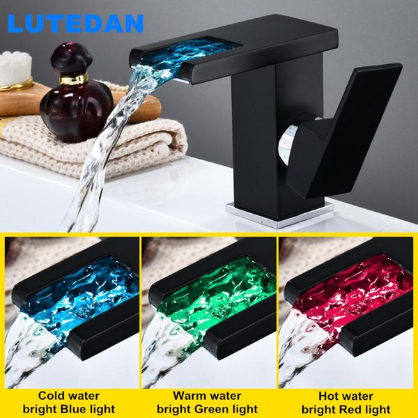 lutedan led basin faucets black bathroom sink faucets warm and cold deck mounted waterfall single hole mixer taps
lutedan led basin faucets black bathroom sink faucets warm and cold deck mounted waterfall single hole mixer taps