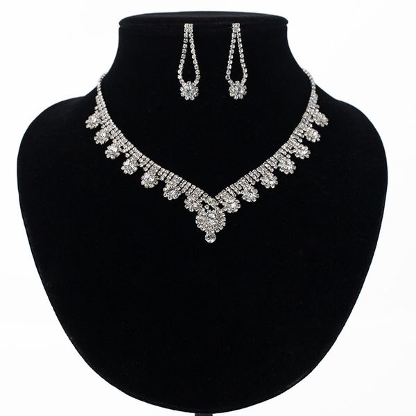 luxury rhinestone bridal accessories wedding jewelery sets necklace earrings accessories two pieces fashion bridal jewelry set, Silver
luxury rhinestone bridal accessories wedding jewelery sets necklace earrings accessories two pieces fashion bridal jewelry set, Silver