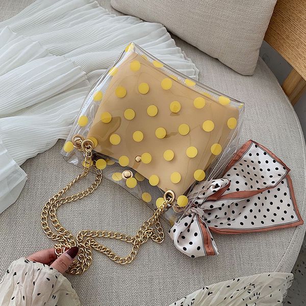 ingenious2020 ribbon decent bow summer transparent jelly pvc women's designer handbag travel chain shoulder messeng
ingenious2020 ribbon decent bow summer transparent jelly pvc women's designer handbag travel chain shoulder messeng