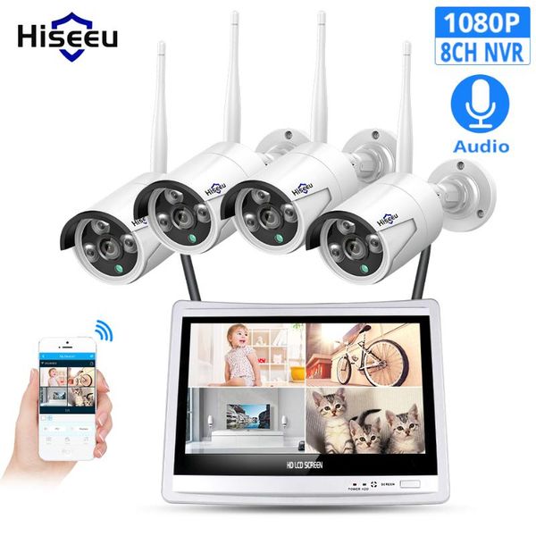 systems hiseeu 8ch 1080p wireless nvr kits 12' lcd display hd outdoor security 2mp ip camera video surveillance wifi cctv system
systems hiseeu 8ch 1080p wireless nvr kits 12' lcd display hd outdoor security 2mp ip camera video surveillance wifi cctv system