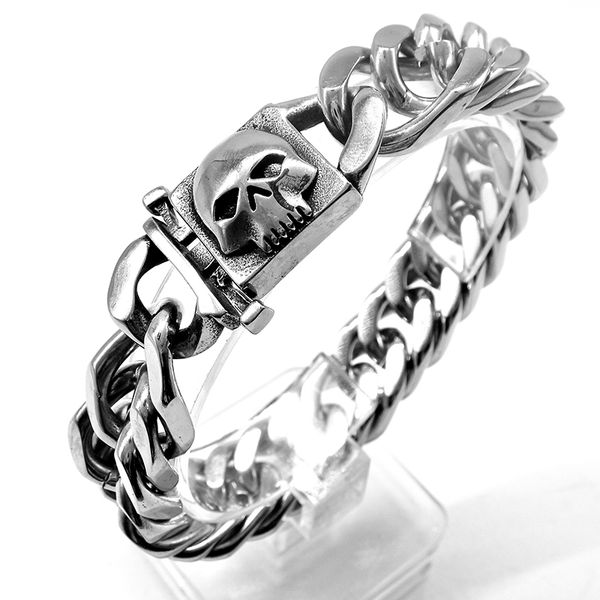amumiu biker man skull bracelet chain stainless steel cool men's steel bracelets & bangles hzb083, Black
amumiu biker man skull bracelet chain stainless steel cool men's steel bracelets & bangles hzb083, Black