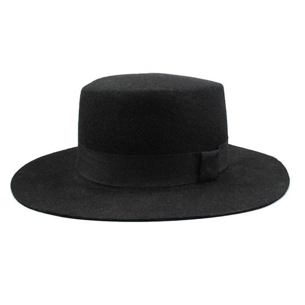 wide brim hats fashion vintage flat hat with ribbon black wool fedora women soft felt men, Blue;gray
wide brim hats fashion vintage flat hat with ribbon black wool fedora women soft felt men, Blue;gray