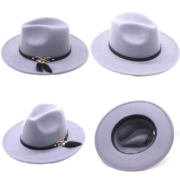 womens felt hat winter hat women imitation woolen classic british autumn laday jazz streetwear felt hats for men, Blue;gray 
womens felt hat winter hat women imitation woolen classic british autumn laday jazz streetwear felt hats for men, Blue;gray