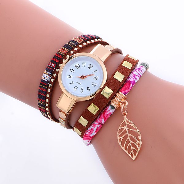 wholesale korean punk rivet bracelet watch leather long wrap around wristwatch fashion leaf pendant woman dress watch watches, Slivery;brown
wholesale korean punk rivet bracelet watch leather long wrap around wristwatch fashion leaf pendant woman dress watch watches, Slivery;brown