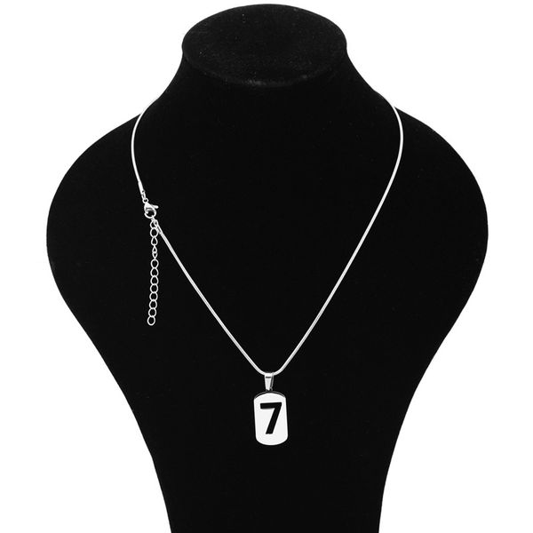 fashion stainless steel neutral lucky 7-character tag necklace clavicle chain sale, Silver
fashion stainless steel neutral lucky 7-character tag necklace clavicle chain sale, Silver