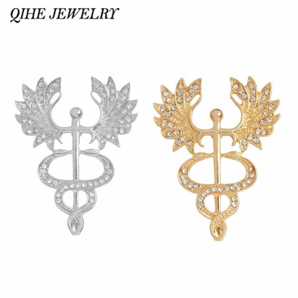 pins, brooches qihe jewelry caduceus pins badges lapel pin symbol gift for ,, student, Gray
pins, brooches qihe jewelry caduceus pins badges lapel pin symbol gift for ,, student, Gray