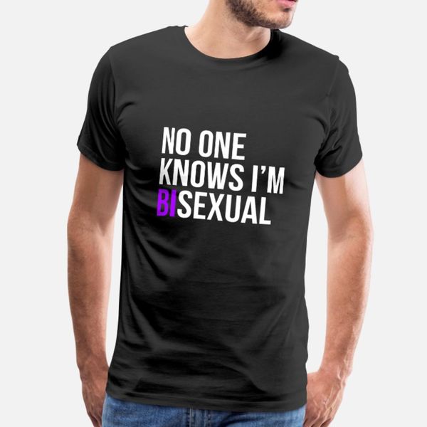 no one knows i'm bisexual print t shirt men printing cotton o-neck homme cute new fashion summer style pattern shirt
no one knows i'm bisexual print t shirt men printing cotton o-neck homme cute new fashion summer style pattern shirt
