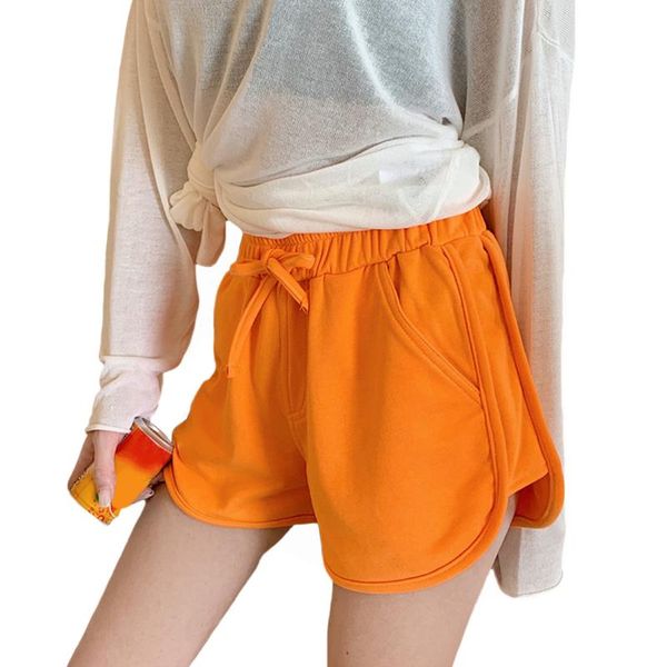 high waist elastic band daily solid shopping casual fashion spring summer women shorts drawstring loose with pockets working, White;black
high waist elastic band daily solid shopping casual fashion spring summer women shorts drawstring loose with pockets working, White;black