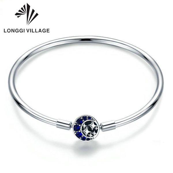 genuine 100% 925 sterling silver blue cz moon and star bracelet & bangles for women, Black
genuine 100% 925 sterling silver blue cz moon and star bracelet & bangles for women, Black